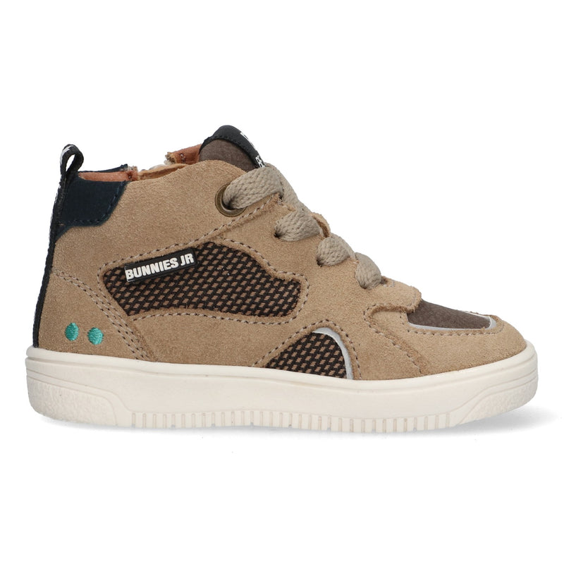 BunniesJR Moos Mellow hoge sneakers jongens bruin