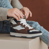 Billie Baas Hoge Sneakers Jongens Bruin