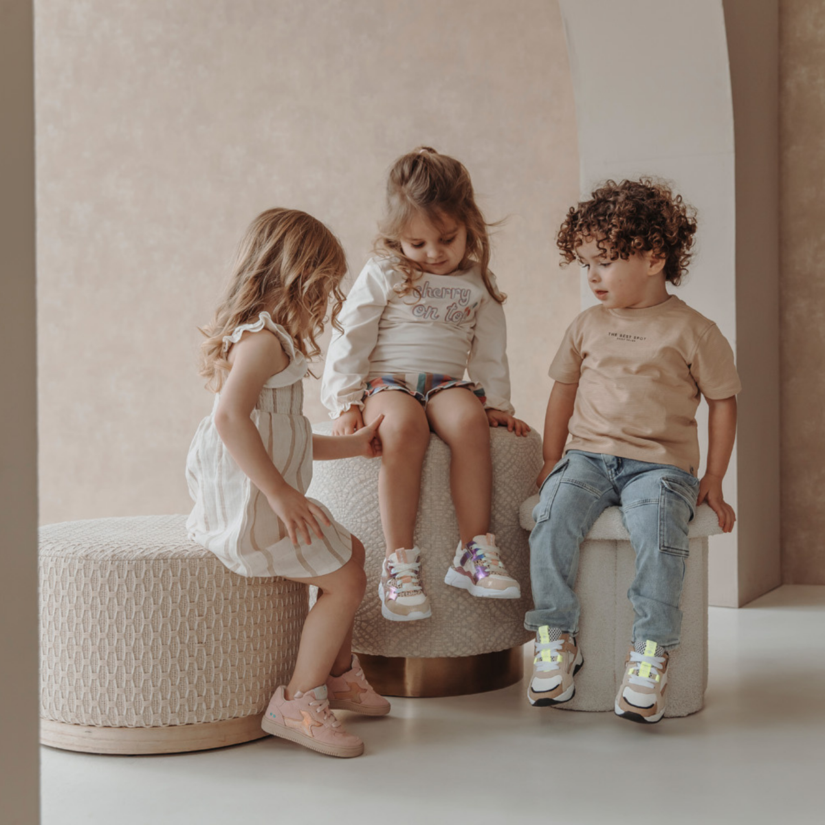 Monica Mellow Lage Sneakers Meisjes Roze