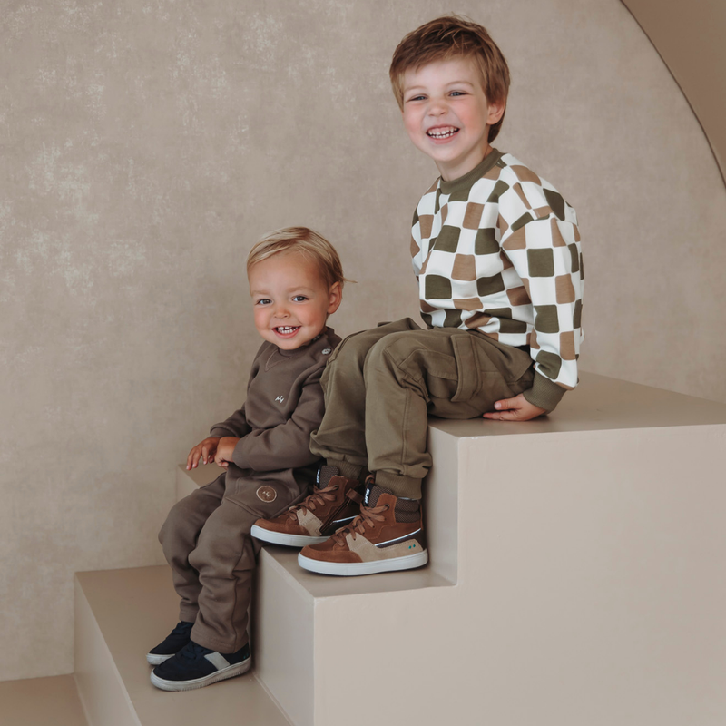 Liv Louw Hoge Sneakers Jongens Bruin