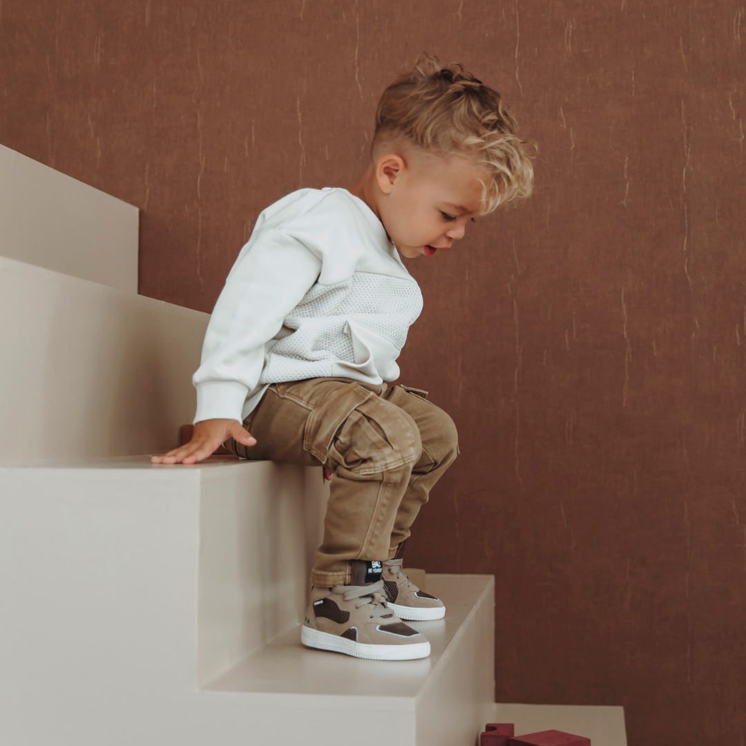 Moos Mellow Hoge Sneakers Jongens Bruin