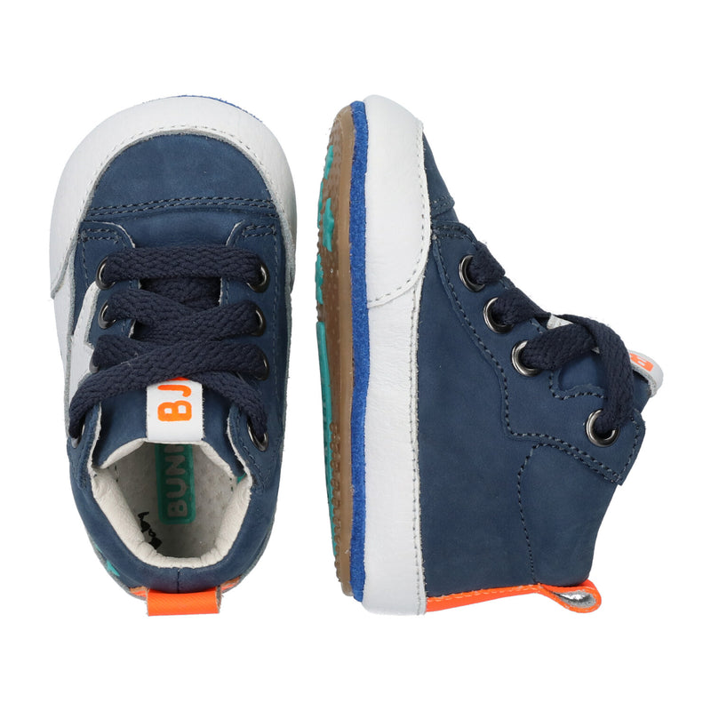 BunniesJR Zilke Zacht babyschoentje blauw
