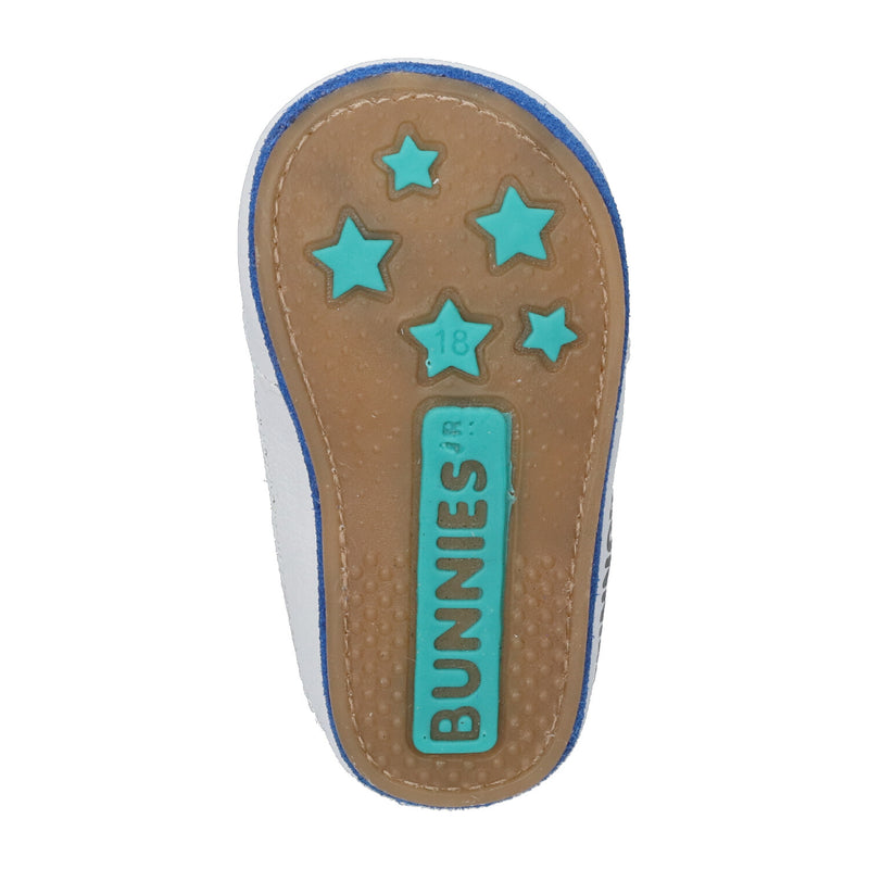 BunniesJR Zilke Zacht babyschoentje blauw