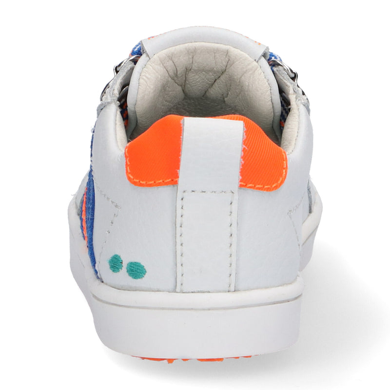 BunniesJR Puk Pit lage sneakers wit blauw oranje