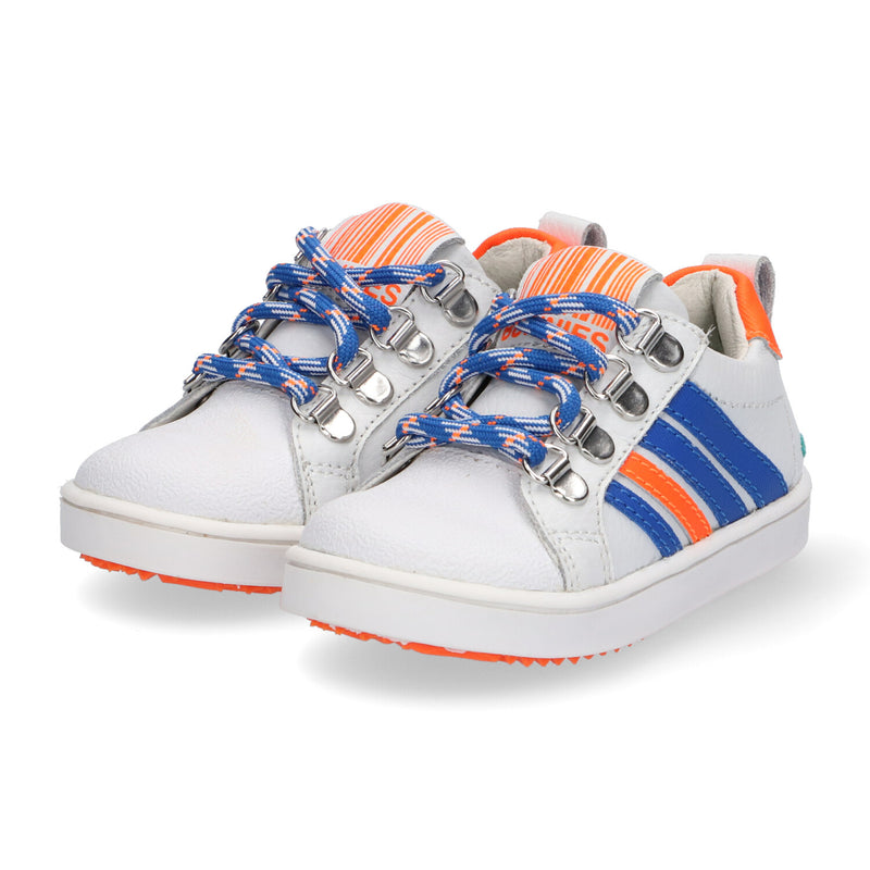 BunniesJR Puk Pit lage sneakers wit blauw oranje