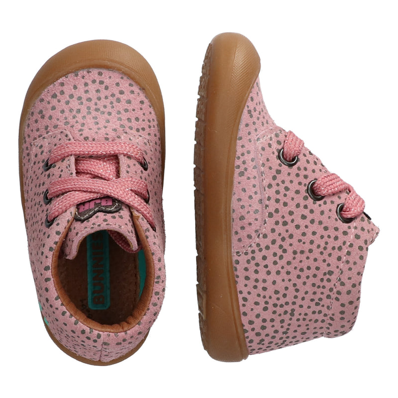 Rene Rap Hoge Sneakers Meisjes Roze Dots