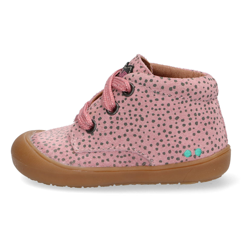 Rene Rap Hoge Sneakers Meisjes Roze Dots