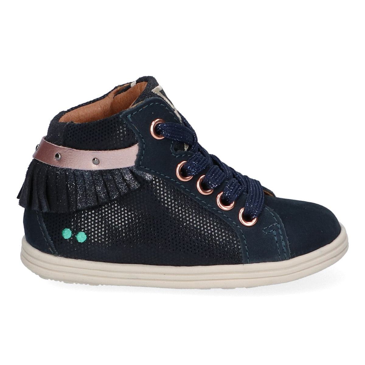 Sari Stoer Hoge Sneakers Meisjes Blauw