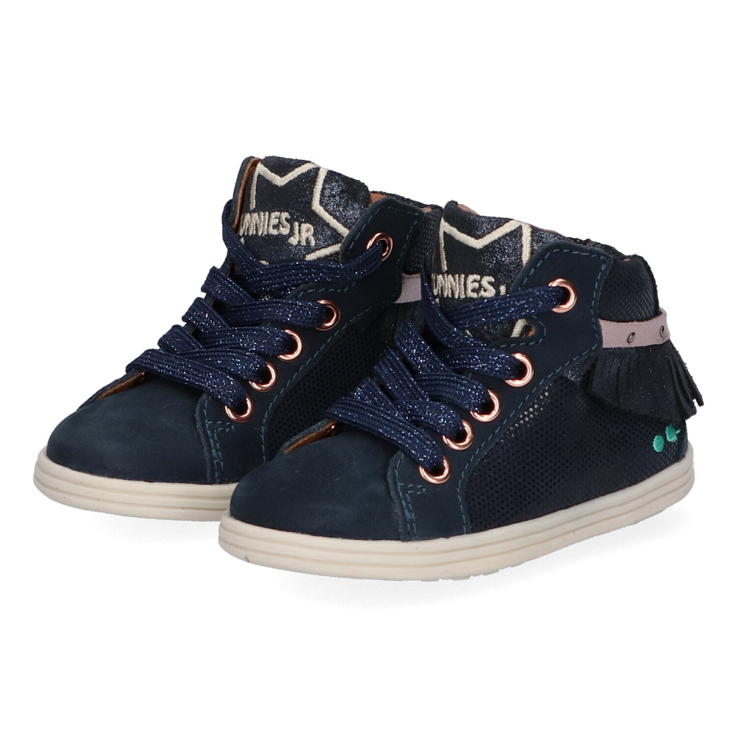 Sari Stoer Hoge Sneakers Meisjes Blauw