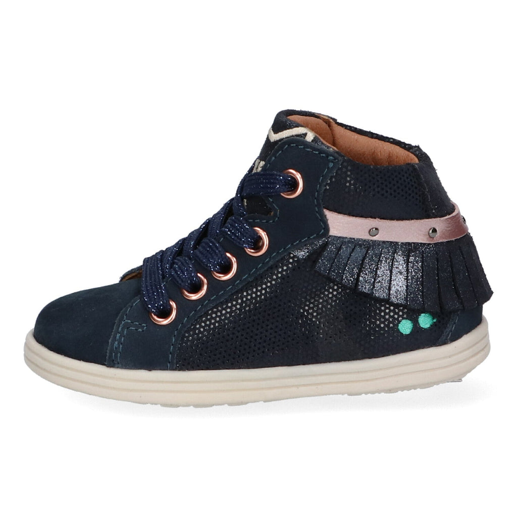 Sari Stoer Hoge Sneakers Meisjes Blauw