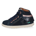 Sari Stoer Hoge Sneakers Meisjes Blauw