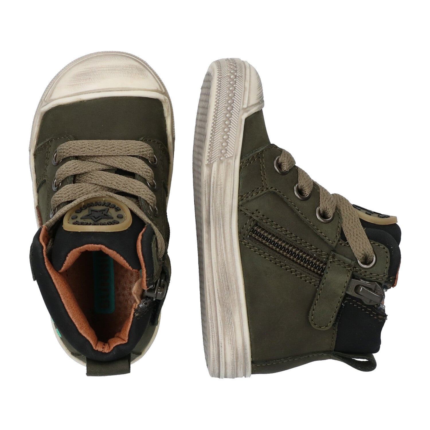 Frits Ferm Hoge Sneakers Jongens Groen