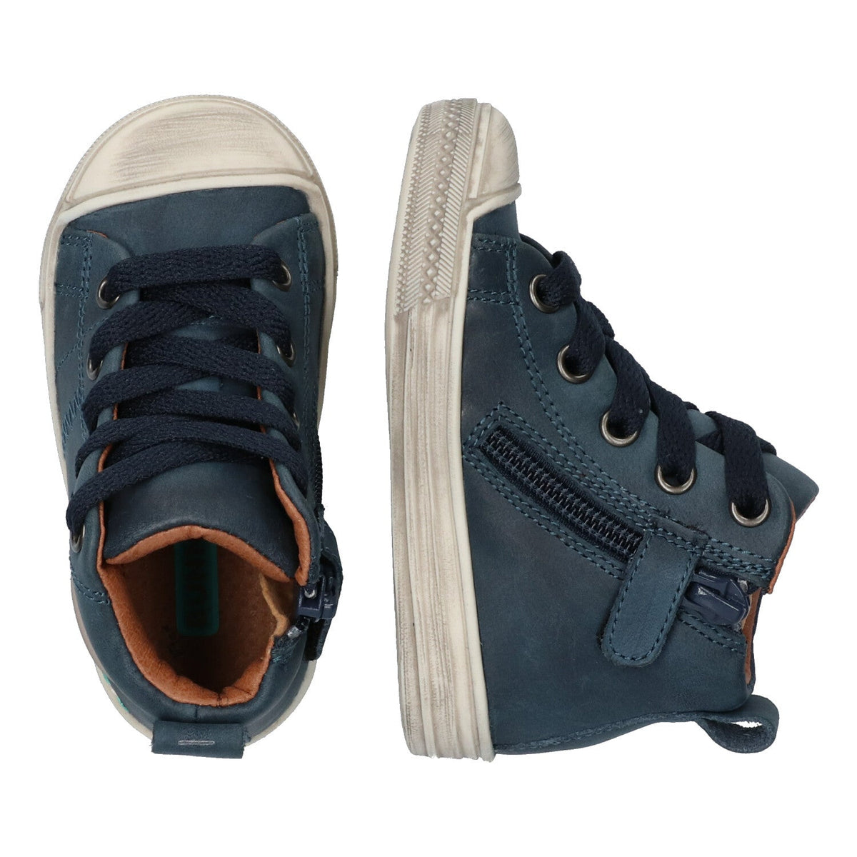 Frans Ferm Hoge Sneakers Jongens Blauw