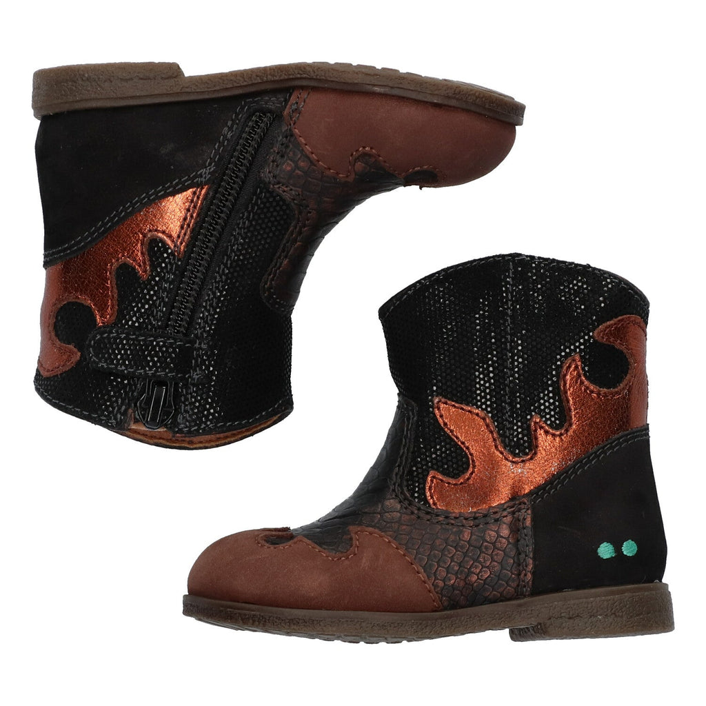 Cassidy Classic Cowboy Boots Meisjes Zwart Koper