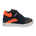 Eric Eerlijk Hoge Sneakers Jongens Blauw Oranje