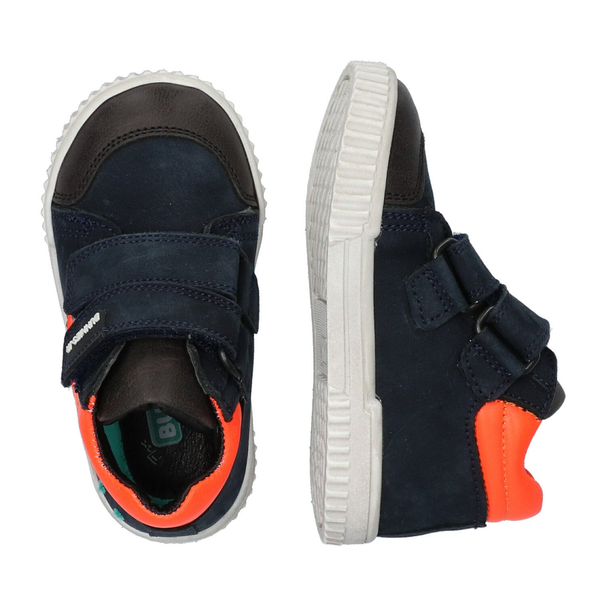 Eric Eerlijk Hoge Sneakers Jongens Blauw Oranje