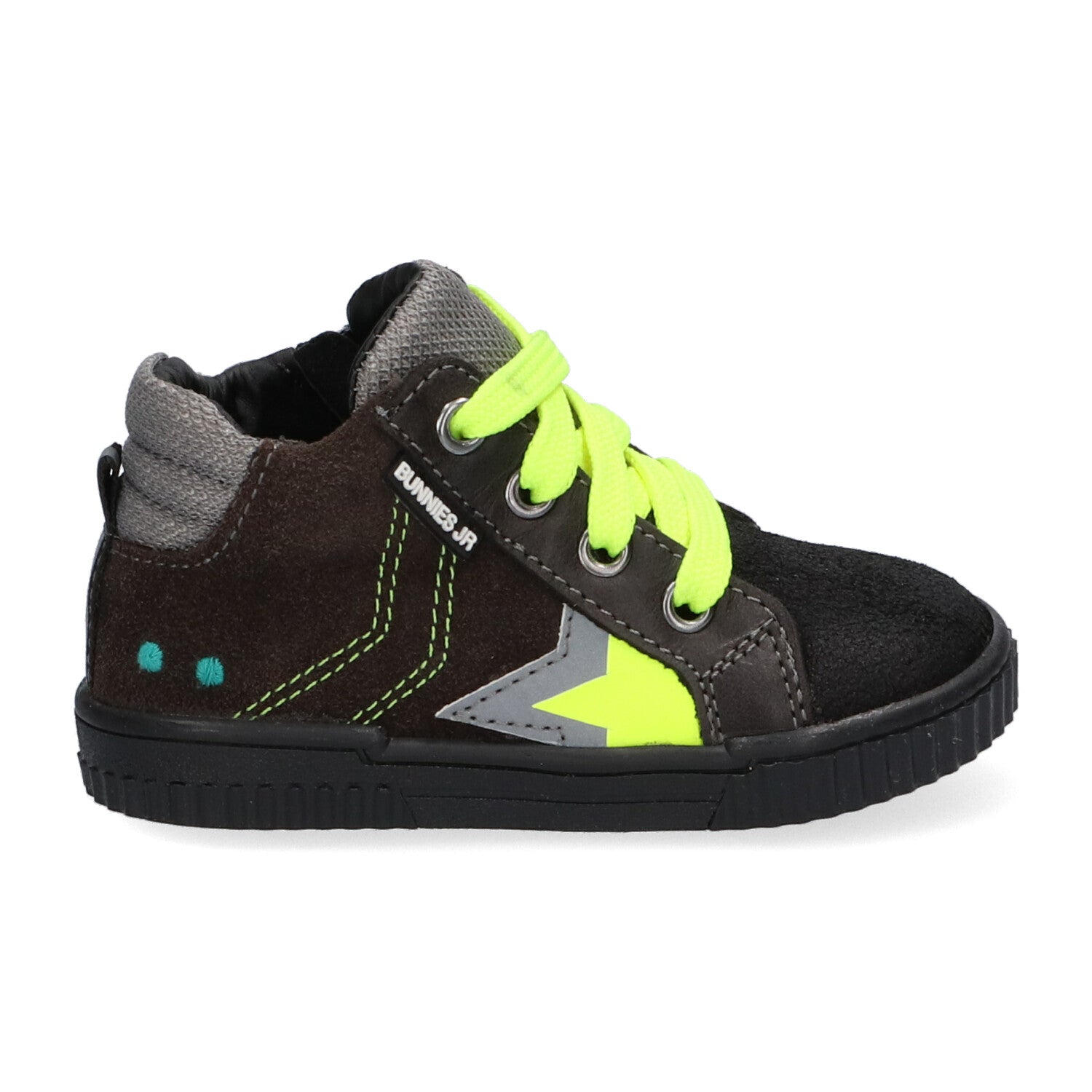 Evert Eerlijk Hoge Sneakers Jongens Groen Neon