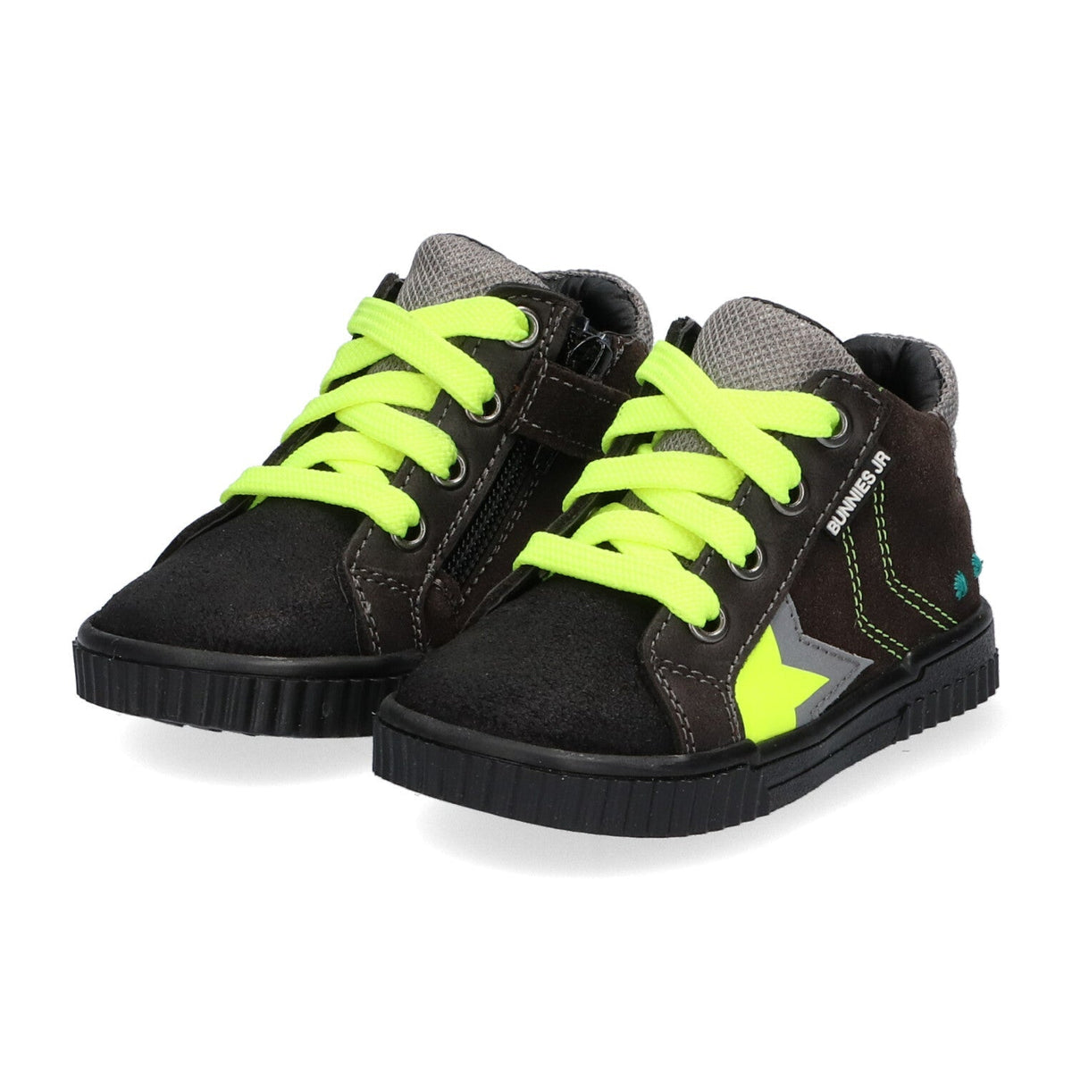 Evert Eerlijk Hoge Sneakers Jongens Groen Neon