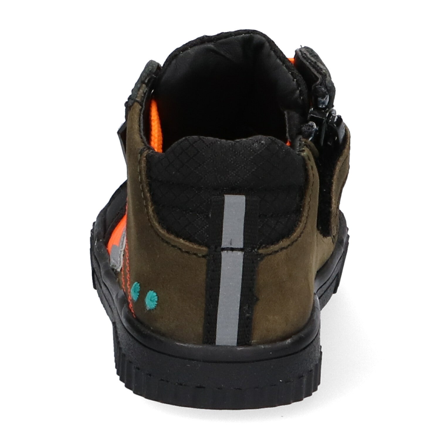 Evert Eerlijk Hoge Sneakers Jongens Groen Oranje