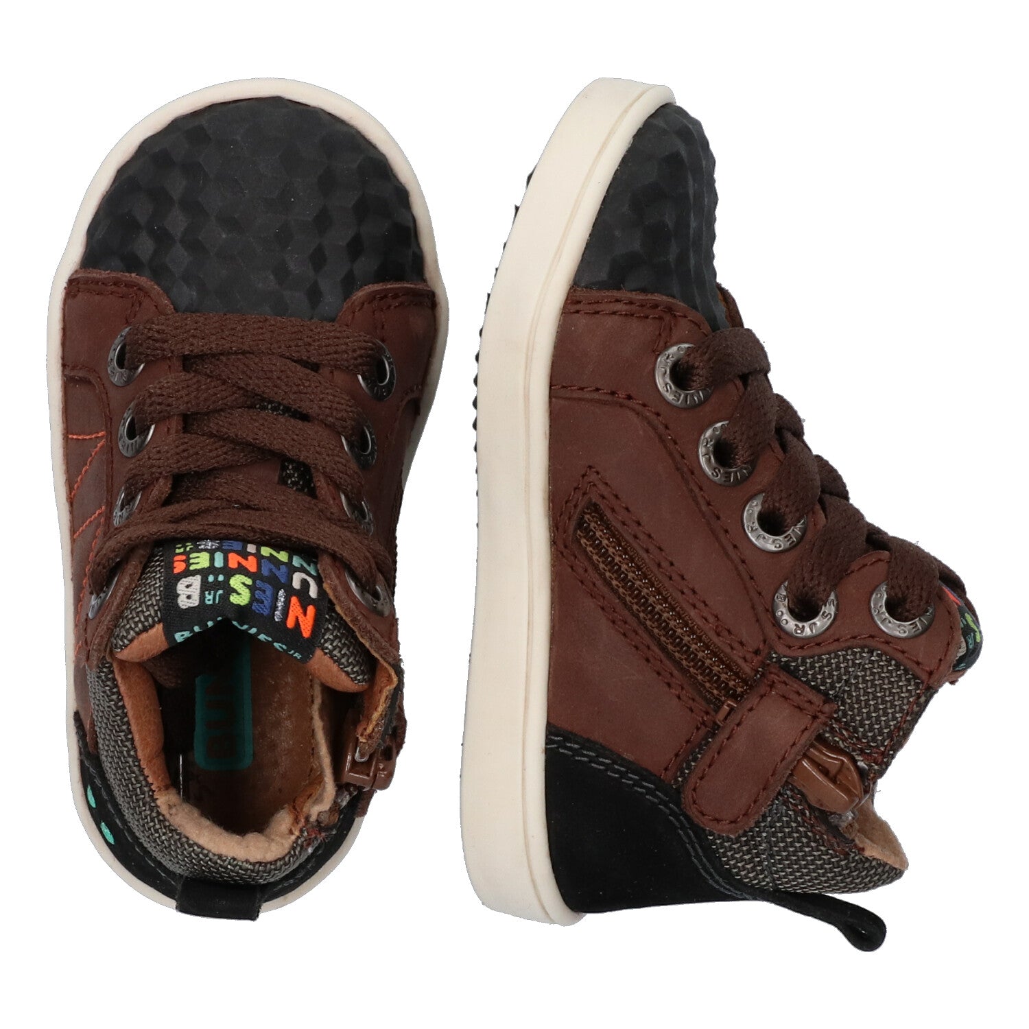 Pol Pit Hoge Sneakers Jongens Bruin