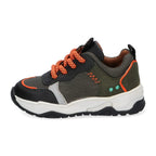Charlie Chunky Lage Sneakers Jongens Grijs Oranje