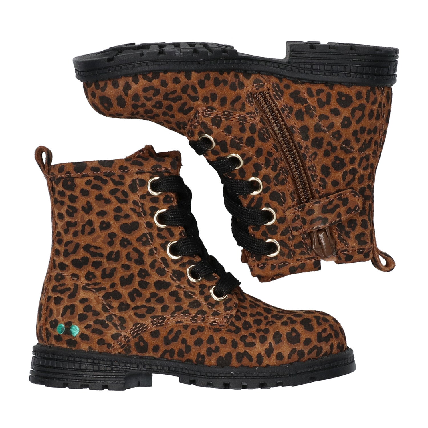 Thijs Trots Biker Boots Meisjes Bruin Panter