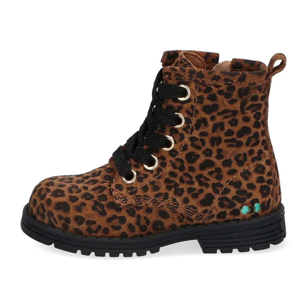Thijs Trots Biker Boots Meisjes Bruin Panter