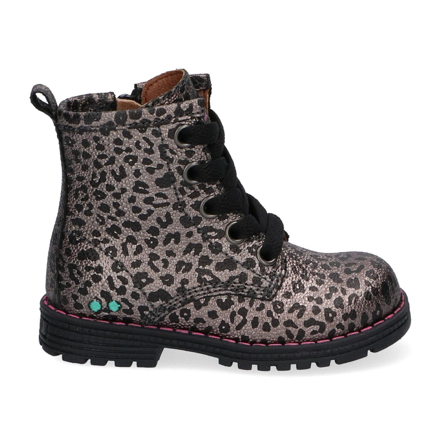 Thijs Trots Biker Boots Meisjes Zilver Panter