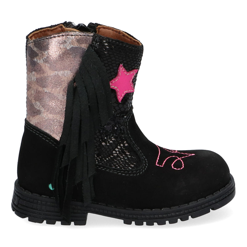 BunniesJR Cowboy Boots Meisjes Zwart Roze