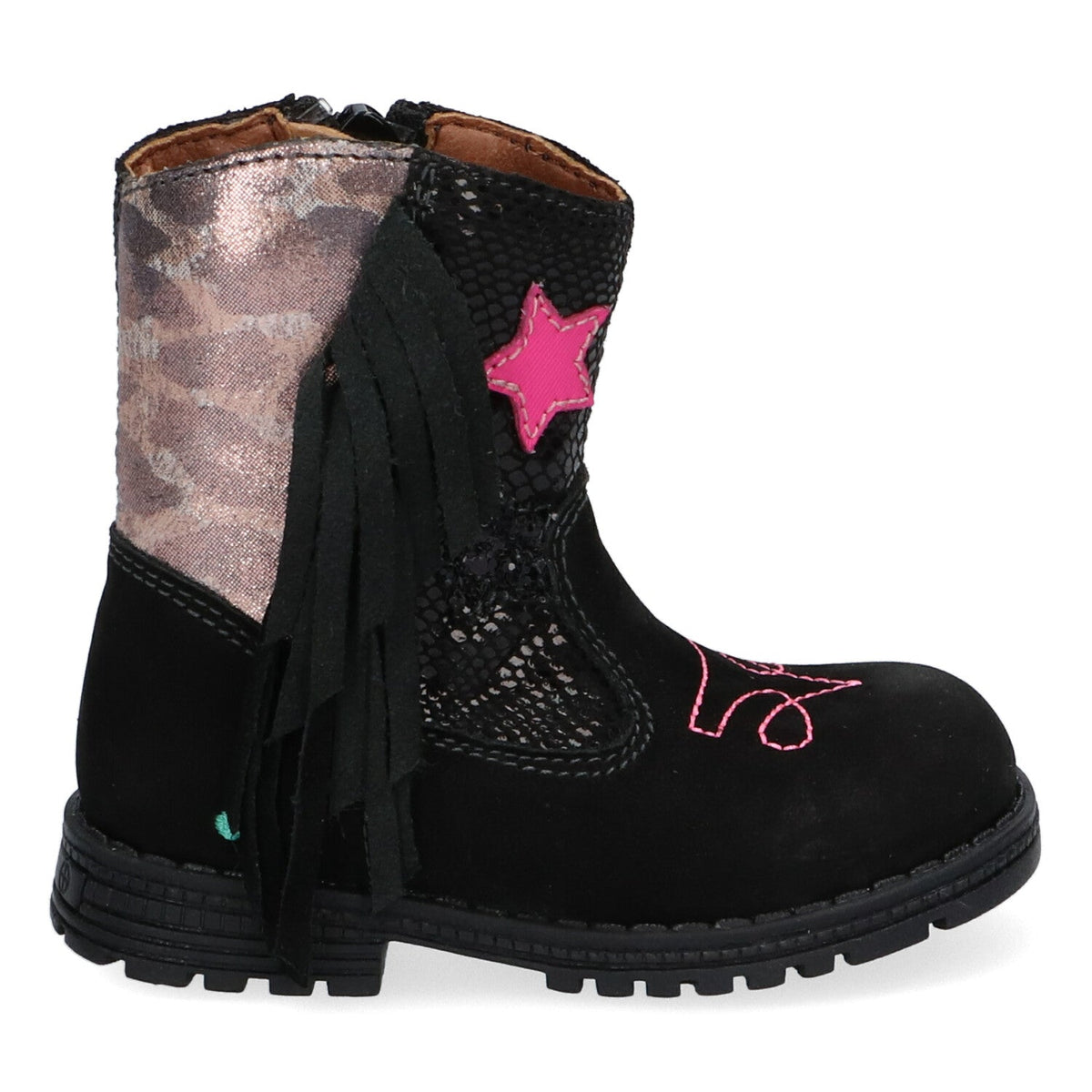 Tinka Trots Cowboy Boots Meisjes Zwart Roze