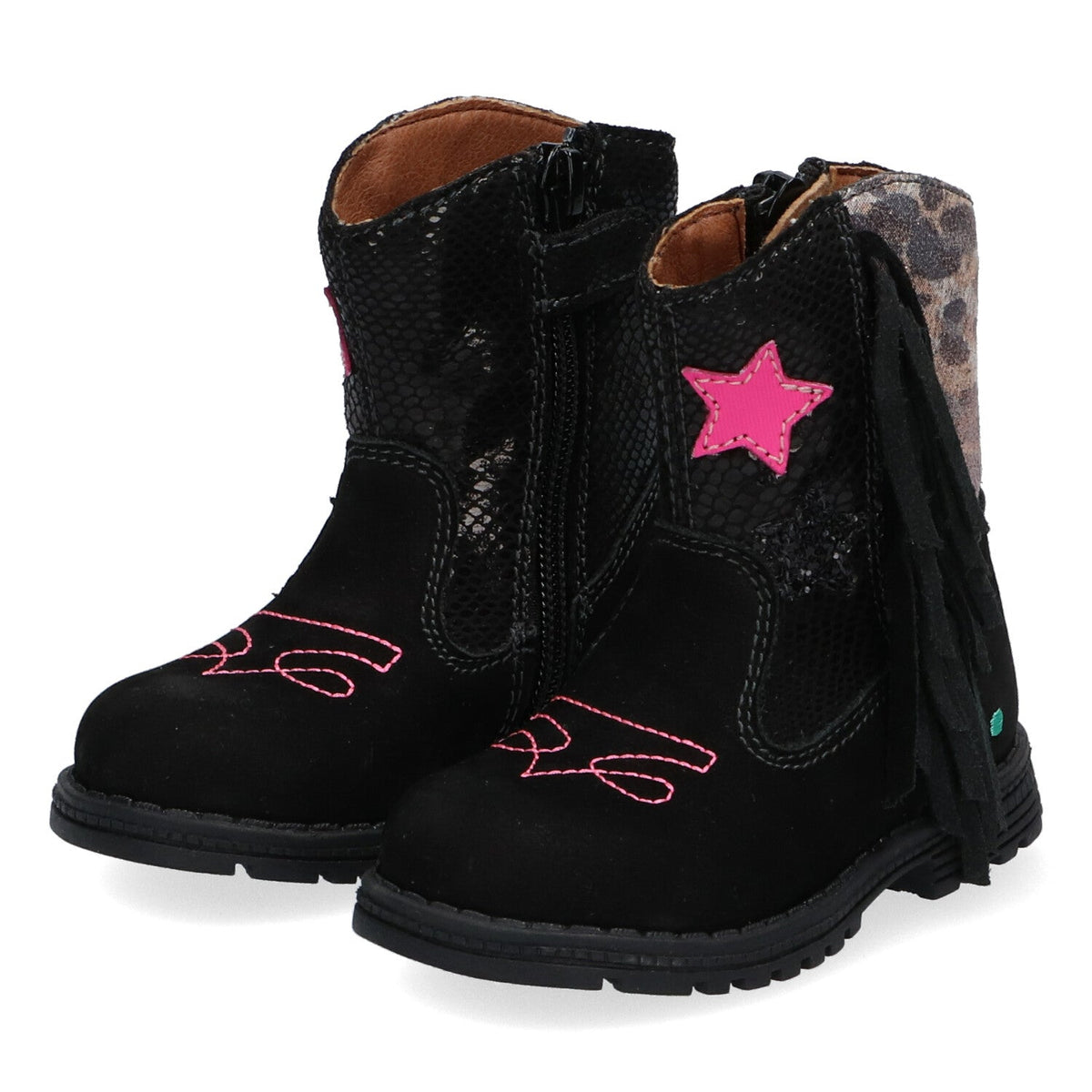 Tinka Trots Cowboy Boots Meisjes Zwart Roze