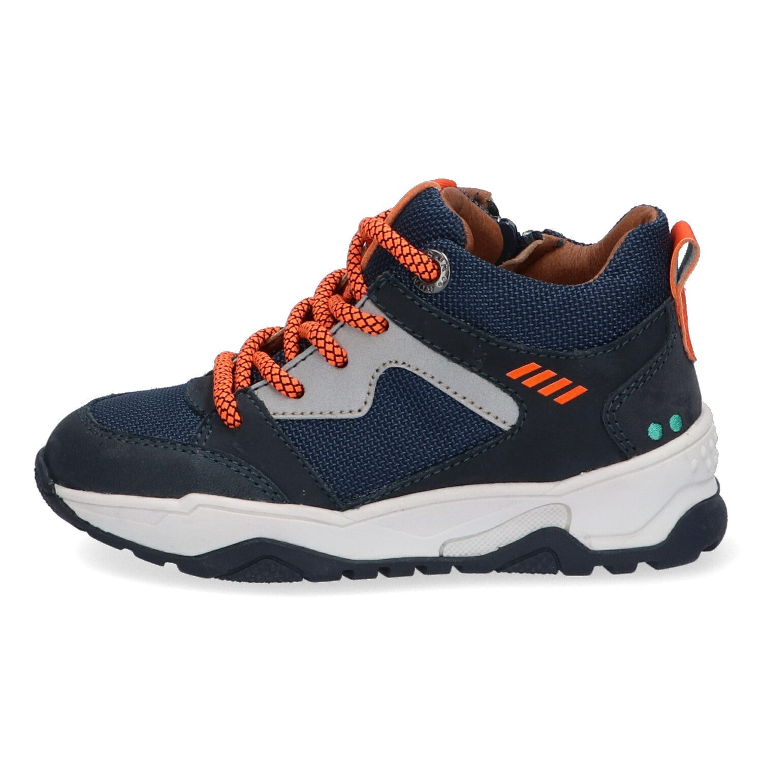 Giel Gein Hoge Sneakers Jongens Blauw Oranje