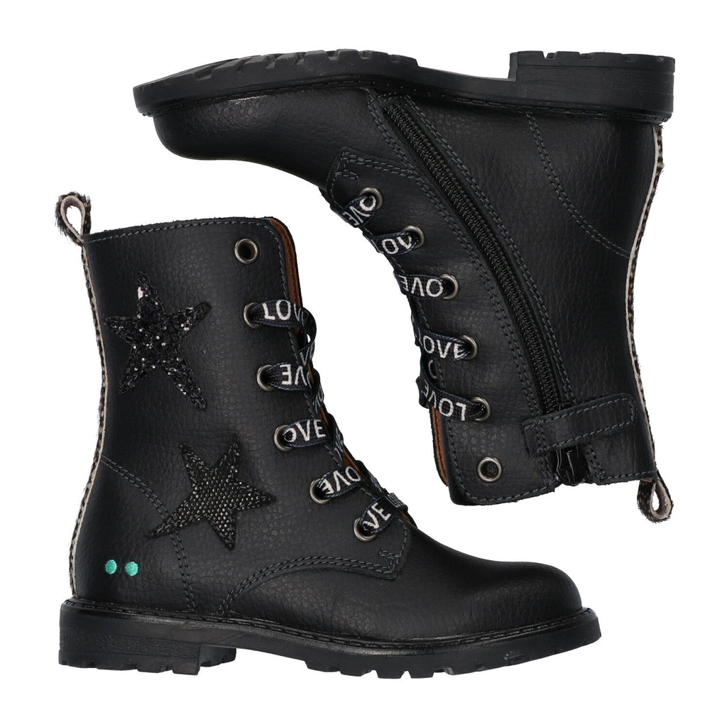 Hilde Hot Biker Boots Meisjes Zwart