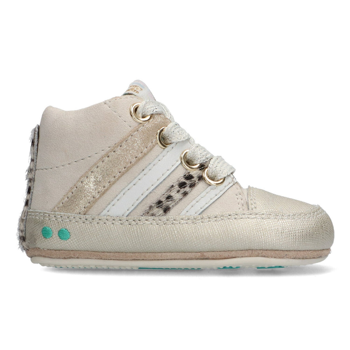 Ziva Zacht Babysneakertjes Meisjes Beige Goud