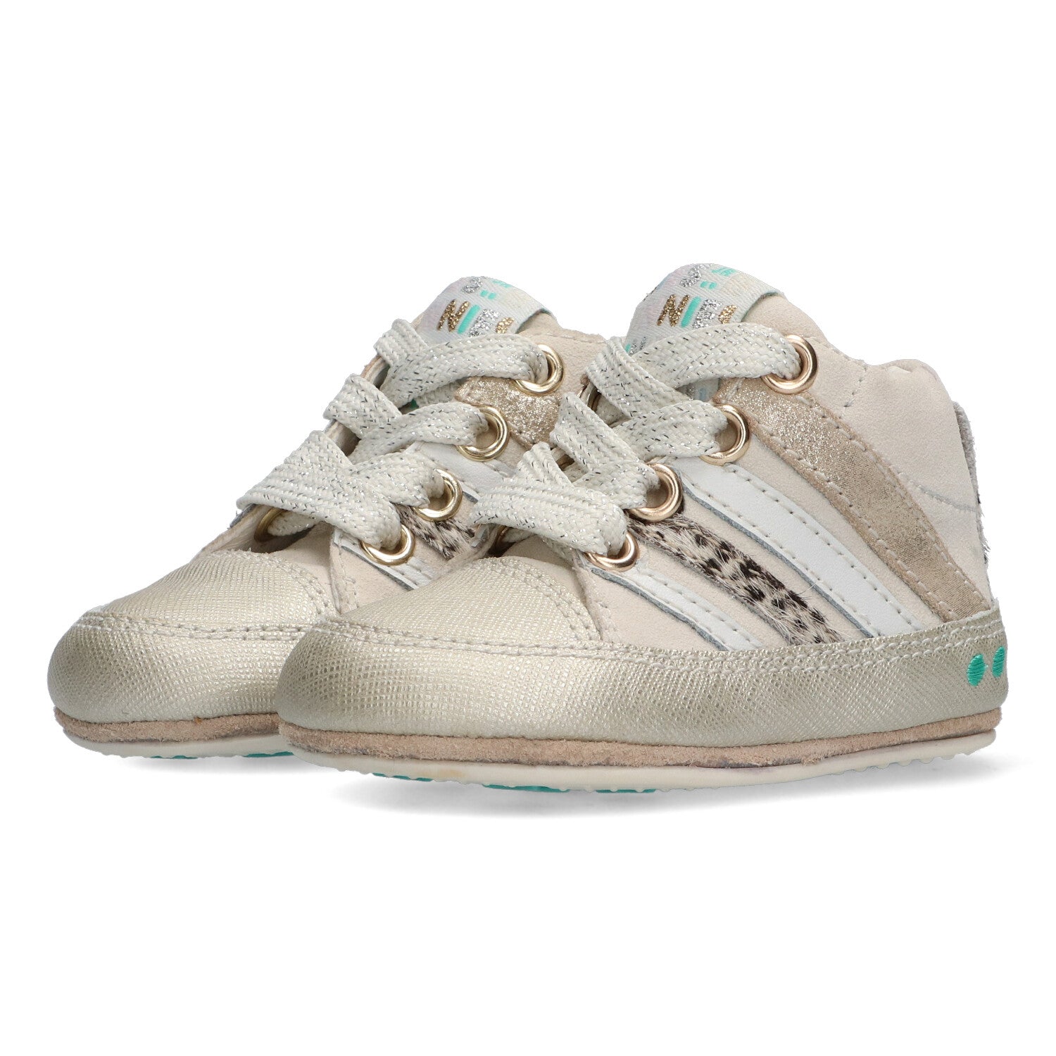 Ziva Zacht Babysneakertjes Meisjes Beige Goud