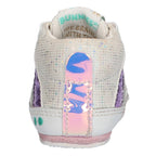Ziva Zacht Babysneakertjes Meisjes Wit Glitter Lila
