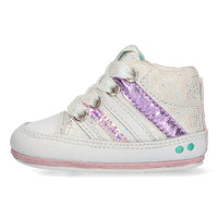 BunniesJR Babysneakertjes Meisjes Wit Glitter Lila