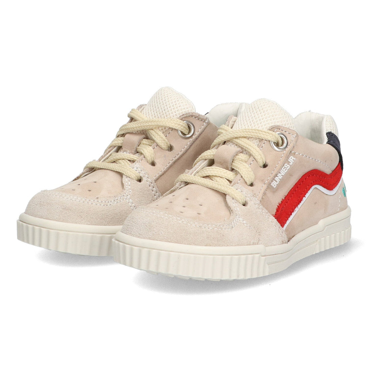 Ellis Eerlijk Lage Sneakers Jongens Beige Rood