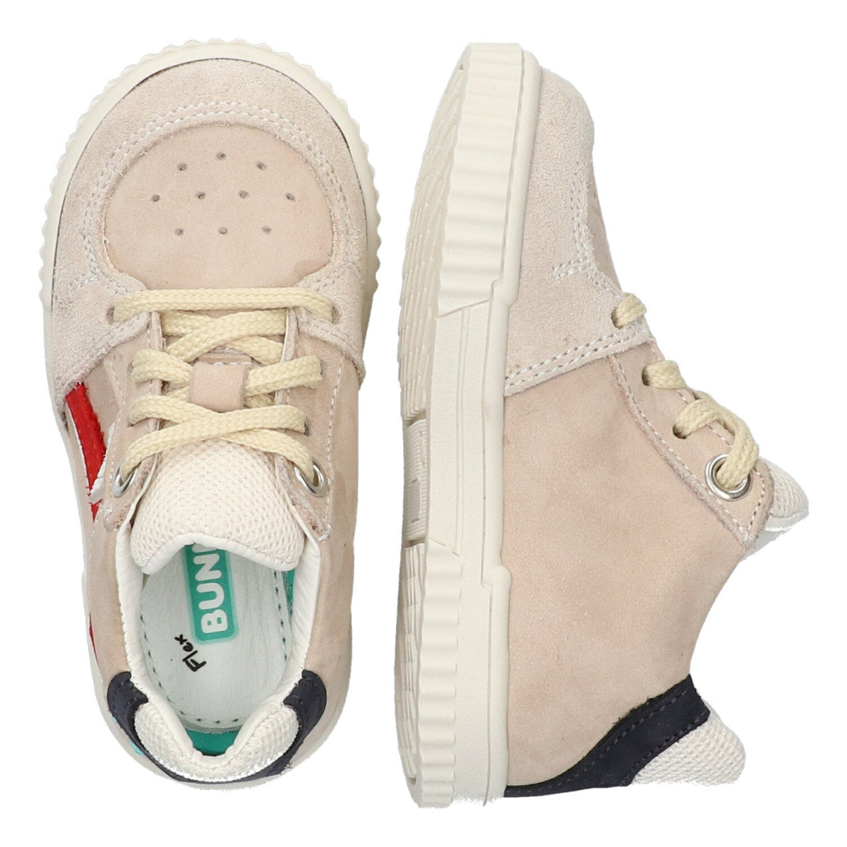Ellis Eerlijk Lage Sneakers Jongens Beige Rood