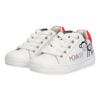 Fiona Ferm Lage Sneakers Jongens Wit Aapje