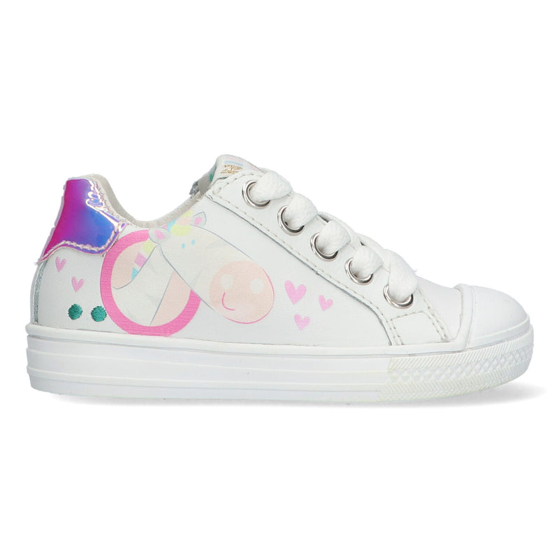 BunniesJR Fiona Ferm lage sneakers meisjes wit print