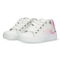 BunniesJR Fiona Ferm lage sneakers meisjes wit print