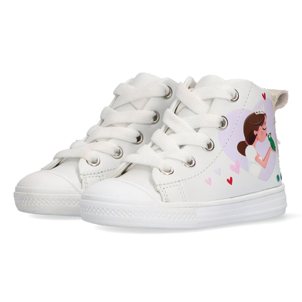 Frans Ferm Hoge Sneakers Meisjes Wit Prinses