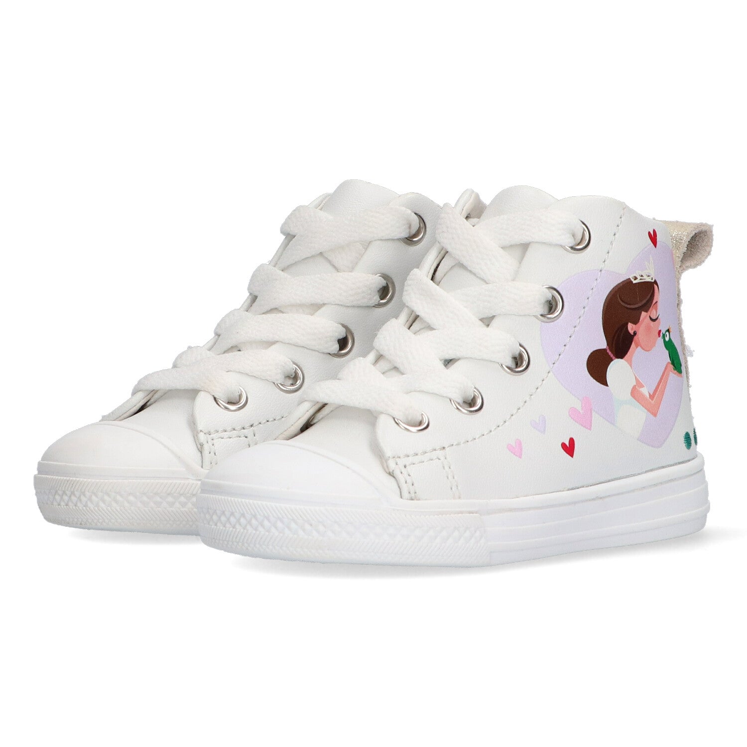Frans Ferm Hoge Sneakers Meisjes Wit Prinses