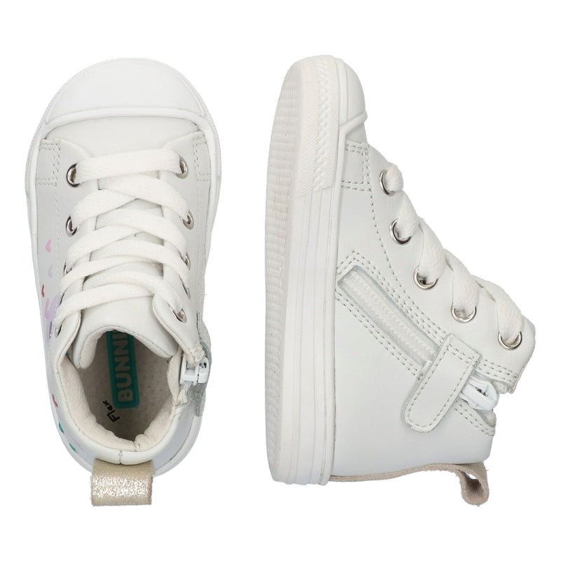 BunniesJR Hoge Sneakers Meisjes Wit Prinses