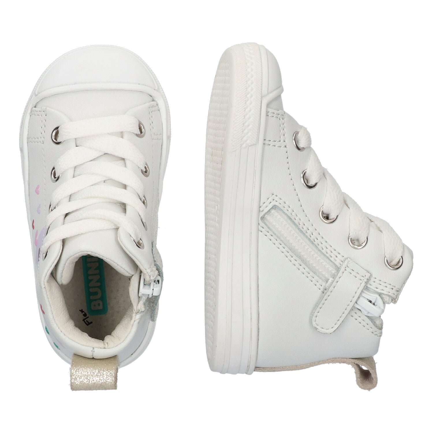 Frans Ferm Hoge Sneakers Meisjes Wit Prinses