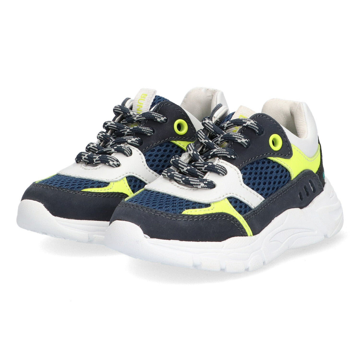 Steve Spring Lage Sneakers Jongens Blauw Neon