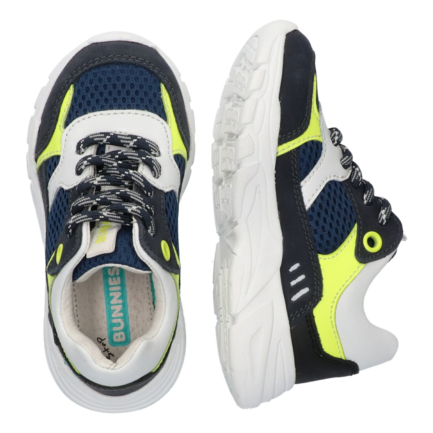 Steve Spring Lage Sneakers Jongens Blauw Neon