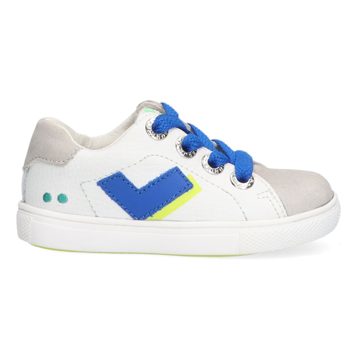 Lucien Louw Lage Sneakers Jongens Wit Blauw