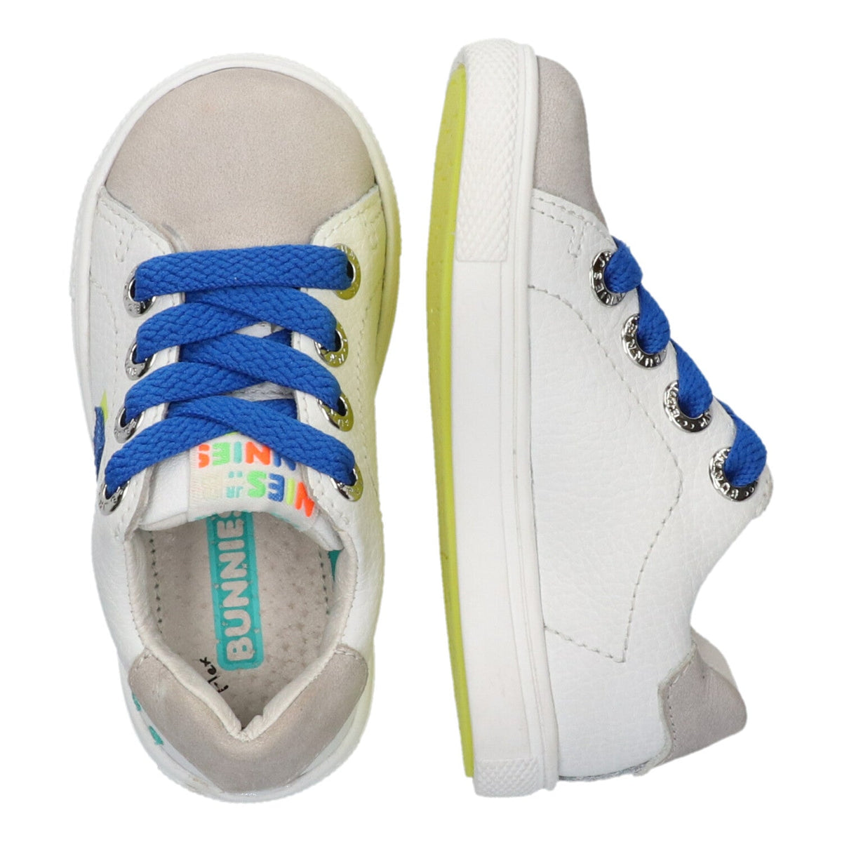 Lucien Louw Lage Sneakers Jongens Wit Blauw
